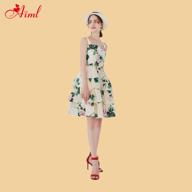 Дизайнерское модное хлопковое платье принцессы 2020 женское весенне-летнее на