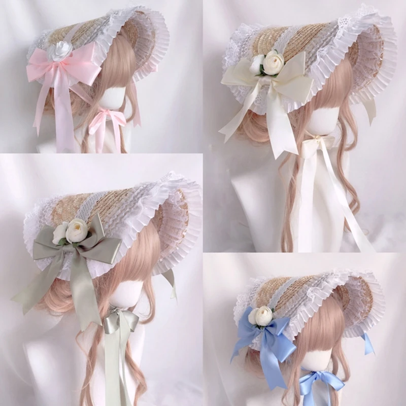 フローラルレースロリータハット 楽天市場】ストローハット クラシカルハット ロリィタ ロリータ