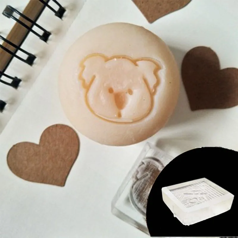 DIY Acrylic Soap Stamp, Honeybee, Butterfly, Fish, Dog, Handmade, Transpare, Soap Making Stamps, No Handle, Custom, 34x34mm