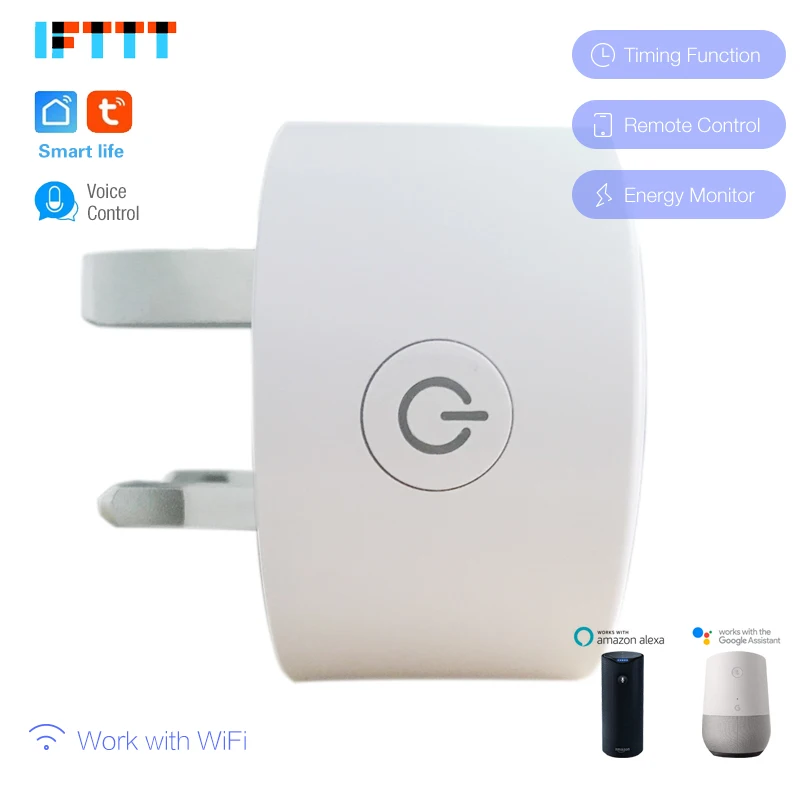 6 шт. 16A Wifi умная розетка Tuya Smart Life App power Energy Monitor UK SG MY Ireland Plug Alexa Google Home Mini IFTTT|Умные