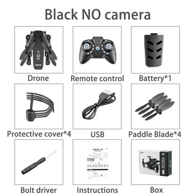 No camera gift box KK8 складной мини-Дрон RC Квадрокоптер HD 1080P 2K камера Wifi FPV Дрон удержание высоты селфи RC вертолет игрушка 15 мин Время полета - Цвет: No camera gift box