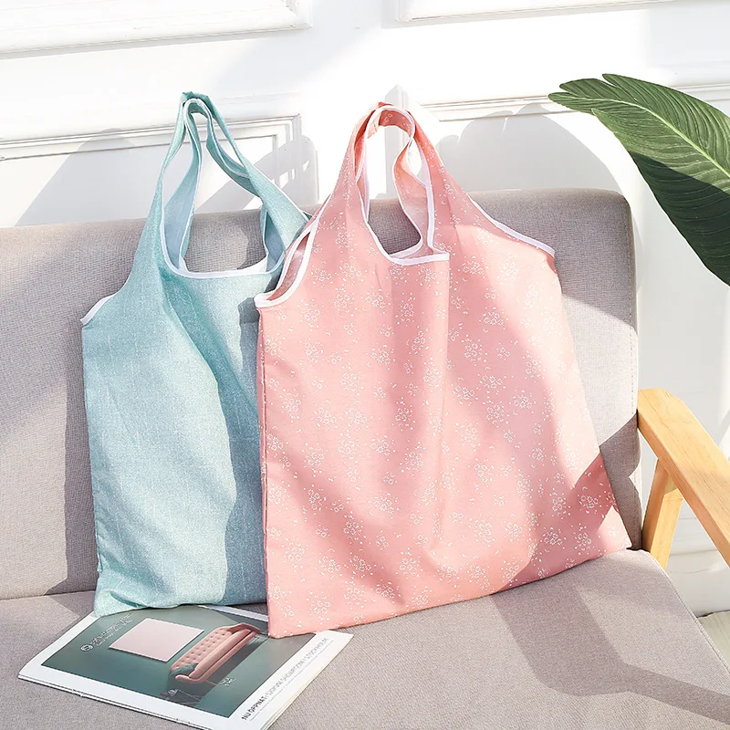 

Printing Shopping Bag Lady Foldable Cloth Unisex Reusable Tote Large Shopper Pouch Grocery Eco Bag Storage Handbags Travel Bag