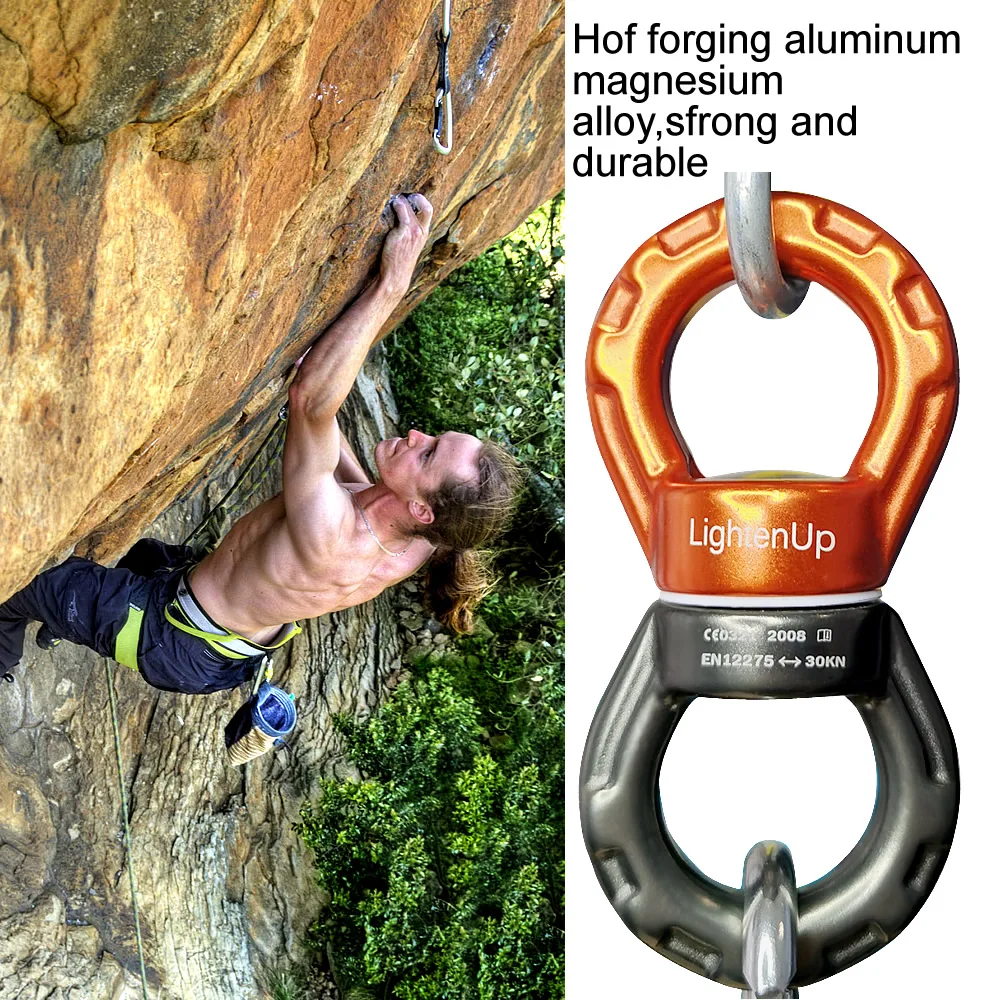 Premium Yoga Accessories: 30KN Rotational Hammock Swivel & Swing Spinner