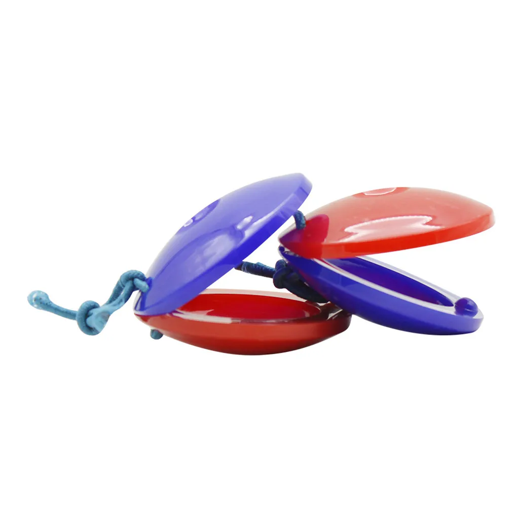 

Plastic Finger Castanet Spanish Style Instrument Red and Blue Pack of 2 Pcs