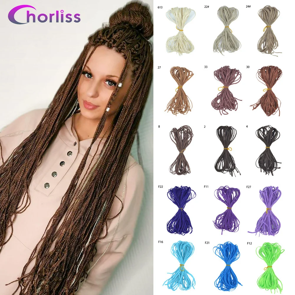 Chorliss Crochet Box Braids Zizi Braids Crochet Hair Bundles Synthetic Hair Extensions Braiding Blonde Balck Grey Red Brown