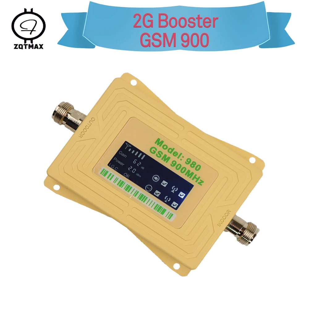 ZQTMAX gsm повторитель 2g усилитель сигнала сотового телефона 900 МГц 62 дБ сотовый