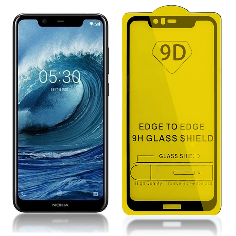 Защитное стекло 9D для Nokia 1 Plus 2 3 закаленное с полным покрытием 4 5 все клеи|Защитные