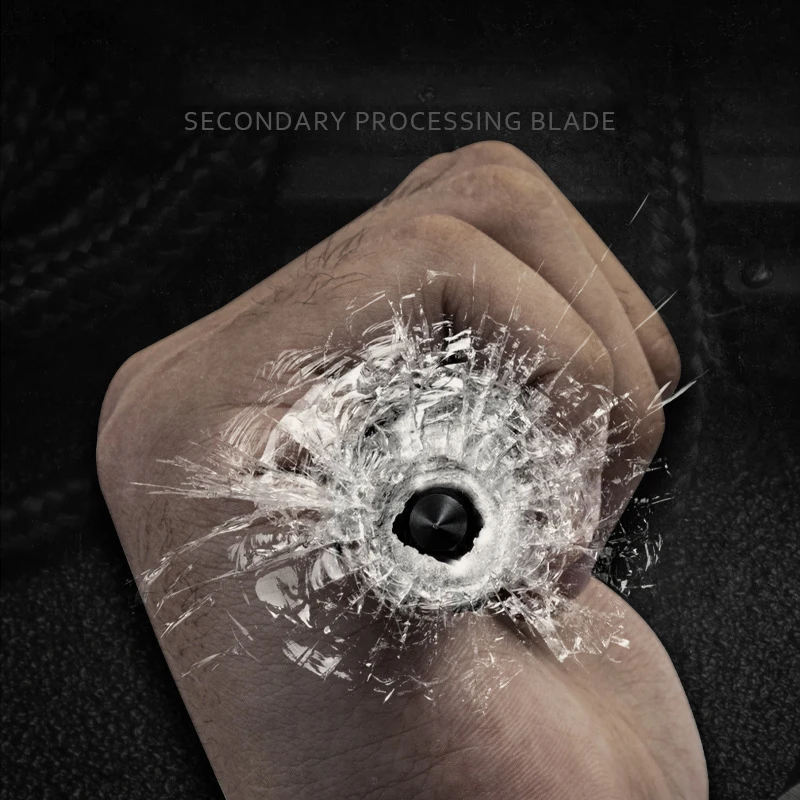 Outdoor EDC Window Broken Survival Tail Cone Folding Cutting Tool Camping Hunting Multi-Function Folding Knife Handle