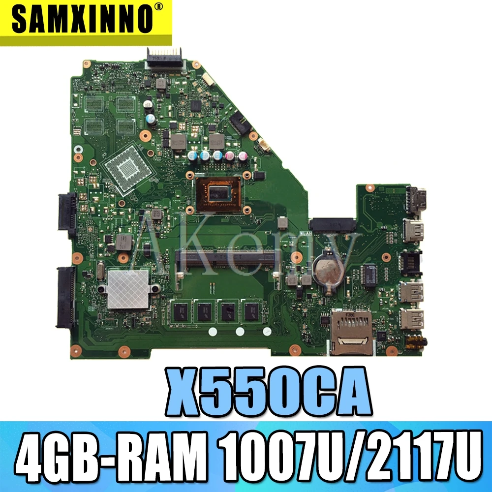 Samxinno X550CC Laptop Moederbord Voor Asus X550CA X550CL R510C Y581C X550C A550C Originele Moederbord 4GB-RAM 1007U/2117U Cpu Samxinno X550CC Laptop Moederbord Voor Asus X550CA X550CL R510C Y581C X550C A550C Originele Moederbord 4GB-RAM 1007U/2117U Cpu