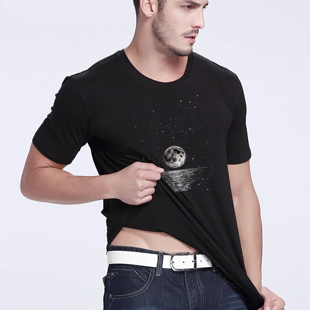 Men T Shirt Harajuku Summer Short Sleeve Astronaut Printed Tshirts Loose Fashion Tops Tees Trend Clothing Streetwear Pullover
