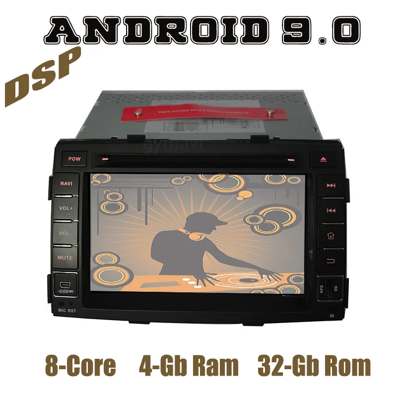 Octa core Android 9 0 Автомобильный GPS dvd DSP плеер для Kia Sorento 2009 2010 2011 с wifi bluetooth usb 4 + 32 ГБ авто