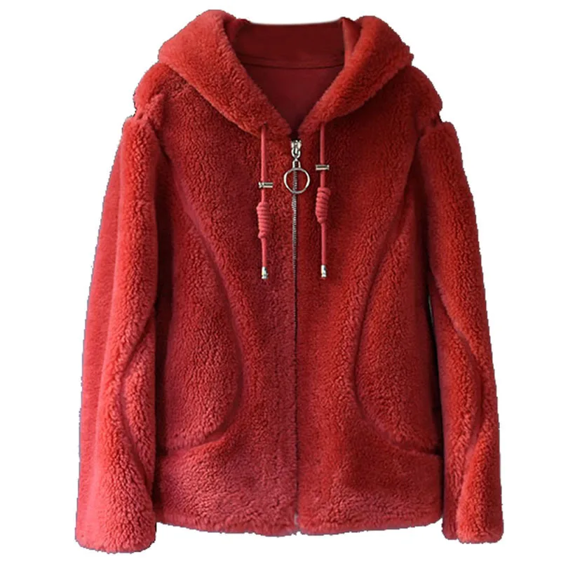 

Real Fur Coat Female 100% Wool Jacket Autumn Winter Jacket Clothes 2020 Korean Short Sheep Shearling Long Coat Suede Lining 1911