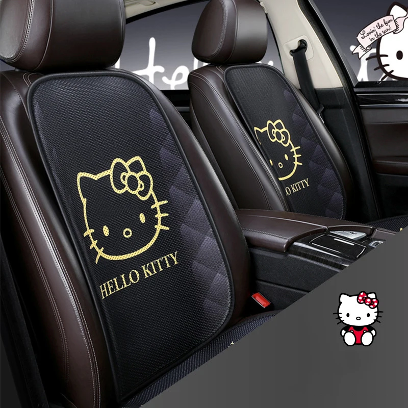Car Seat Cover Kitty Cat Seat Cover Kawaii Auto Cushion Breathable Car Seat Cover Auto Decor Protector For Girls Car Accessories