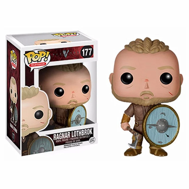 

FUNKO POP New Vikings Ragnar Lothbrok 177 # Vinyl Action Figures Collectible Model Toys for Child Birthday Christmas Gifts