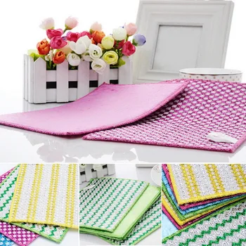 

Anti-grease Wiping Rags Double-layer Absorbent Microfiber Dish Cloth Non-stick Oil Household Kitchen Cleaning WipingTowelCheaper