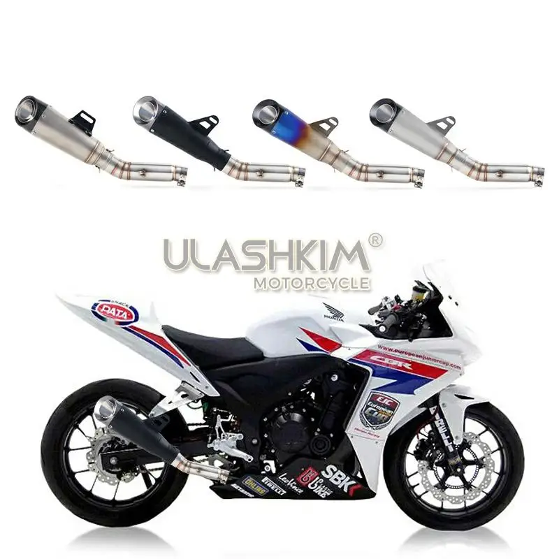Выхлопная труба глушителя для мотоцикла средняя без шнуровки HONDA CBR400 CB500R CBR500R 2013