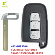 Замена KEYECU умный дистанционный ключ 3 кнопки 433 МГц ID46 чип для hyundai IX35 I30 Tucson Veloster Accent 2011- 95440-1R510