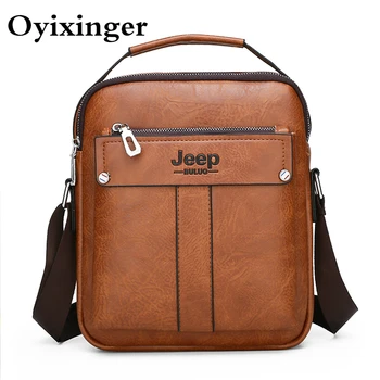 

Oyixinger Men's Handbags Fashion Crossbody Bags For Men Casual Male Business Handbag For 9.7-inch iPad Small Leather Sac A Main