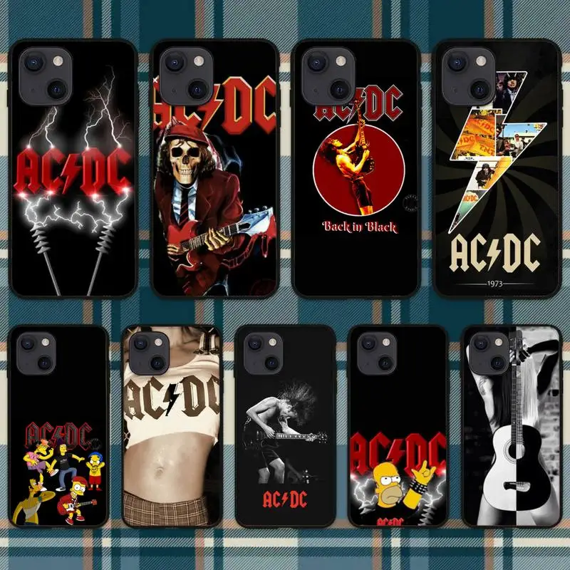 HUAGETOP AC DC постер Музыкальный Чехол для Телефона iPhone 11 12 Mini 13 Pro XS Max X 8 7 6s Plus 5 SE XR