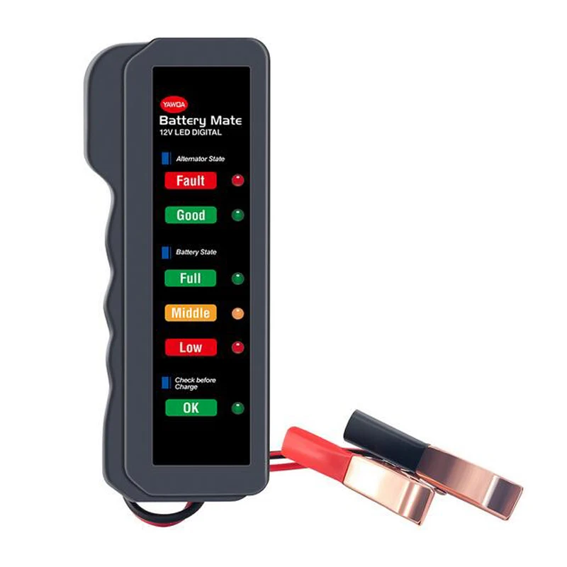 Цифровой 6 светодиодный индикатор цифровой 12 В батарея Генератор тестер инструменты аксессуар