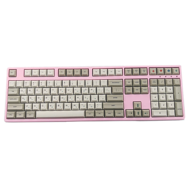 Набор ключей для механической игровой клавиатуры Dye Sub Dsa профиль русского корня