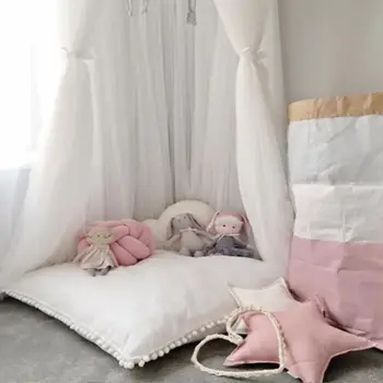 

DishyKooker Children Mosquito Net Princess Dream 7 Layer Mesh Tent Round Top Bedcover Dome Decoration
