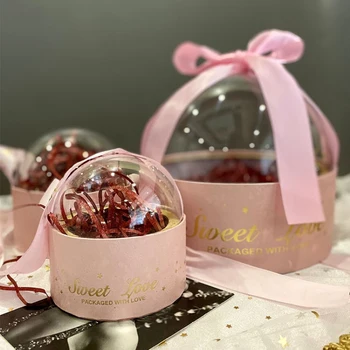 

Acrylic Transparent Ball Box Packaging Candy Chocolate Box Wedding Favor Sugar Chocolate Gifts Package Boxes