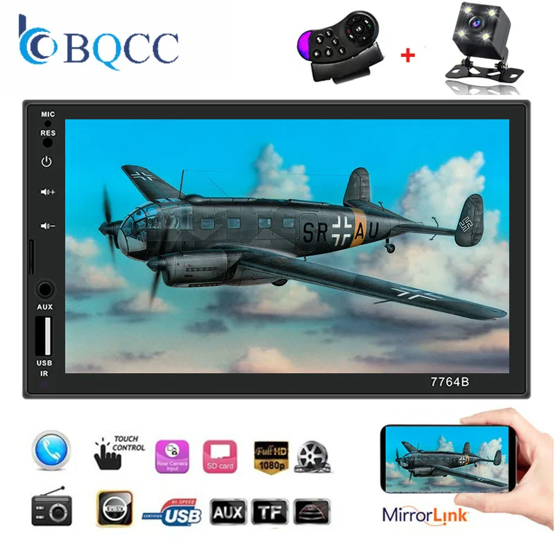 Автомагнитола 7 дюймов сенсорный экран MirrorLink Android магнитофон MP5 Авторадио Bluetooth