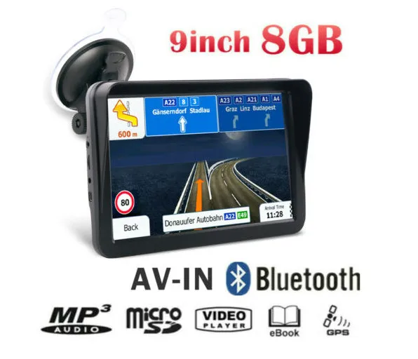 9 дюймовый автомобильный gps навигатор с Bluetooth встроенный экран Карта Европы