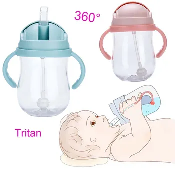 

Children's Straw Cup baby drink cup silica gel feeding baby drink cup water bottle newborn baby bottles kids drinking cup
