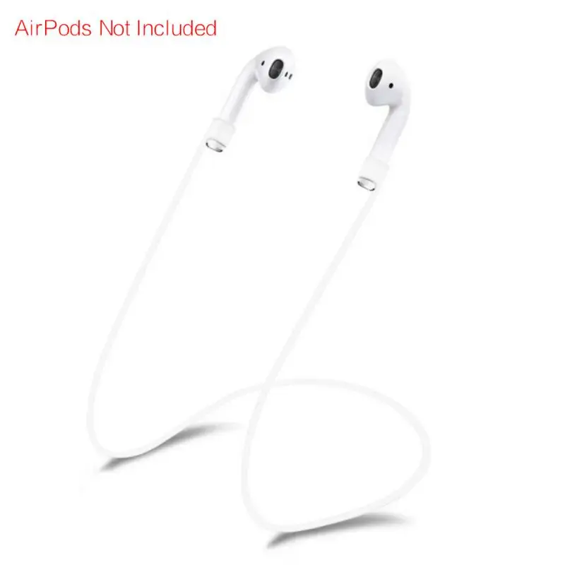 1 шт. силиконовый ремешок для наушников для Apple Airpods Airpod анти-потеря ремень петля веревка для Air Pods аксессуары для струн - Цвет: 55CM  Transparent