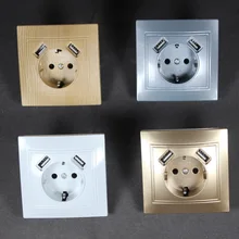 Настенная розетка USB зарядное устройство двойной USB Порты и разъёмы 5V 2A Usb enchufes para сравнению приз высокого качества белого цвета LM-01 TDM IEK