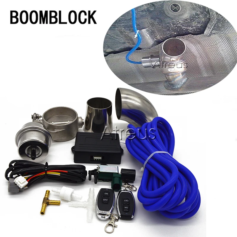 BOOMBLOCK 1 комплект автомобильный выхлопной контрольный клапан с вакуумным приводом вырез 1/4 &quot63 мм Труба