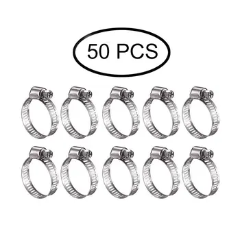 

HOT Hose Clamp Stainless Steel Adjustable 13-19mm Range Worm Gear Hose Clamp Water Pipe Clamps NDS66