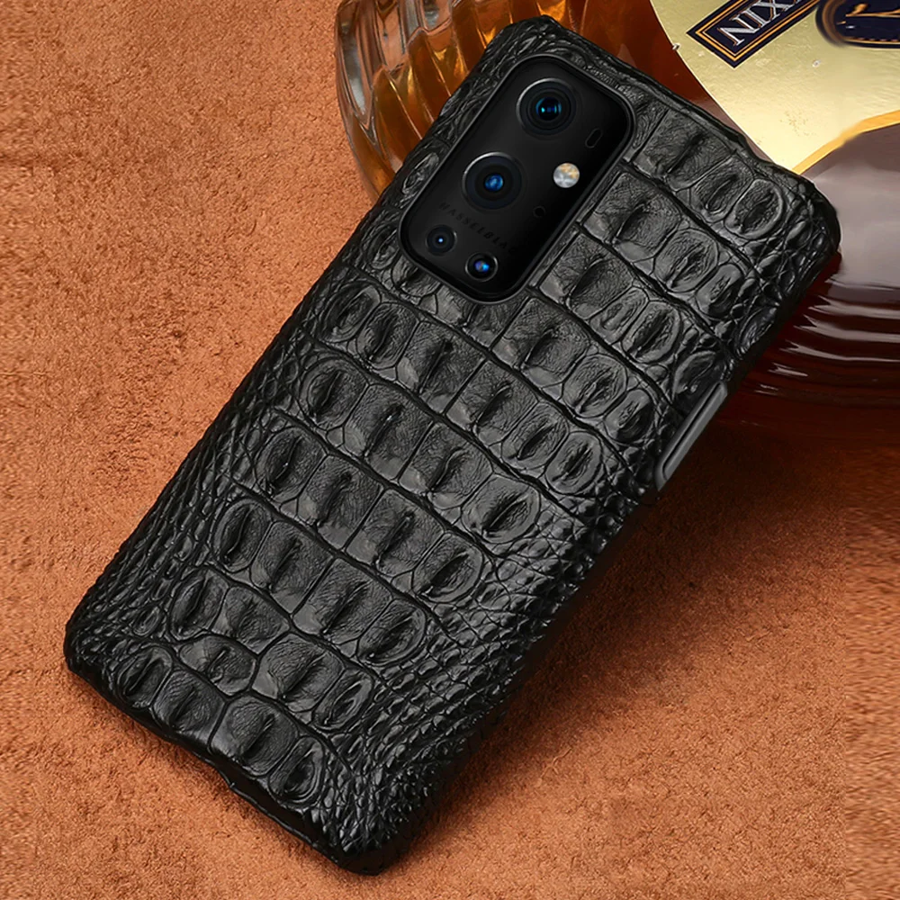 cell phone dry bag 100% Genuine Crocodile Leather Phone case For Oneplus 9 10 Pro 9R 7 Pro Nord 6 6T 5T 5 Luxury Covers for One Plus 7T Pro 7 8 Pro mobile phone case with belt loop Cases & Covers