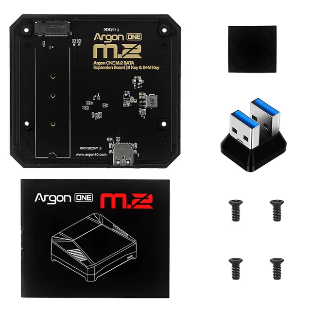 Argon ONE M.2 Expansion Board USB 3.0 to M.2 SATA SSD Adapter for Raspberry Pi 4 Model B Base for Argon ONE V2/M.2 Case