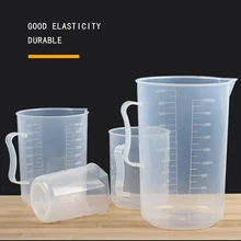 250/500/2000ml copo de medição plástico transparente do laboratório da cozinha graduou a ferramenta volumétrica do recipiente 1 pces