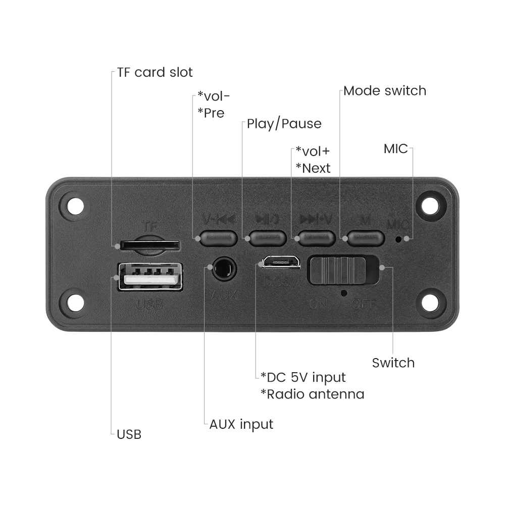 AIYIMA Bluetooth-compatible Power Amplifier MP3 Decoder Support USB TF Radio AUX Decoding Mini Audio Portable BT Speaker wireless bluetooth speaker portable bluetooth speaker