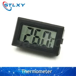 Compact Waterproof Digital Thermometer with LCD Display for Indoor and Outdoor Use (Black no cable)