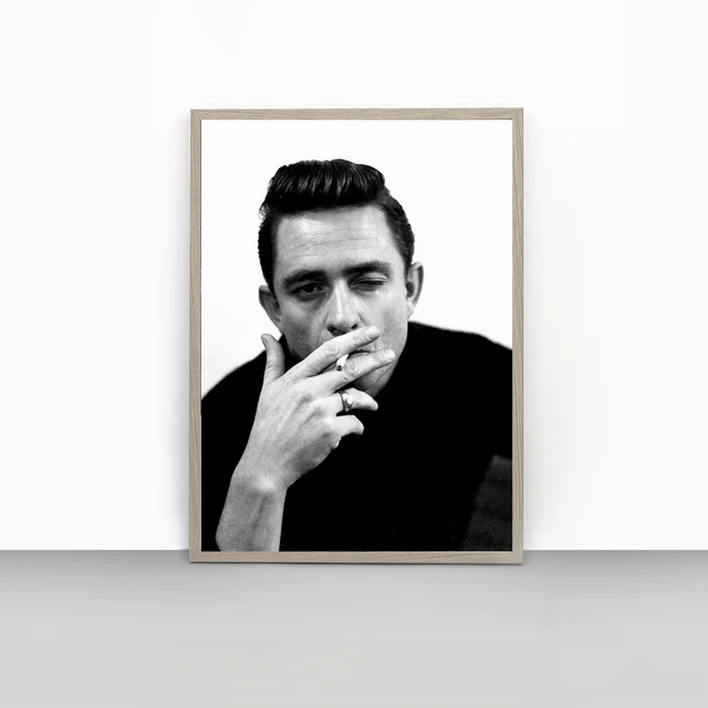 Johnny Cash Black And White Portrait