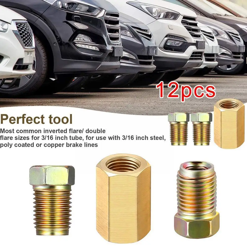 Threaded Brake Pipe Fittings 12 Sets