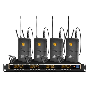 

Orban professional UHF wireless microphone system four lavalier microphones for stage performance microphone wireless