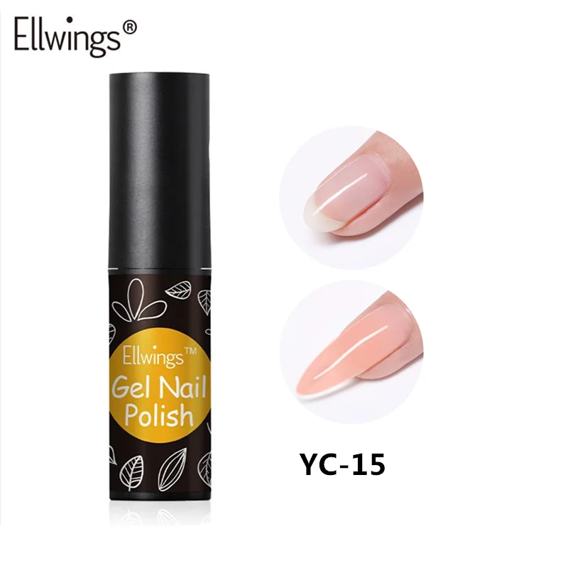 Ellwings Быстрый гель продлевающий половой акт белый прозрачный акриловый УФ поли гель замочить от желе палец длительное Строительство Дизайн ногтей гель лак - Цвет: YC15