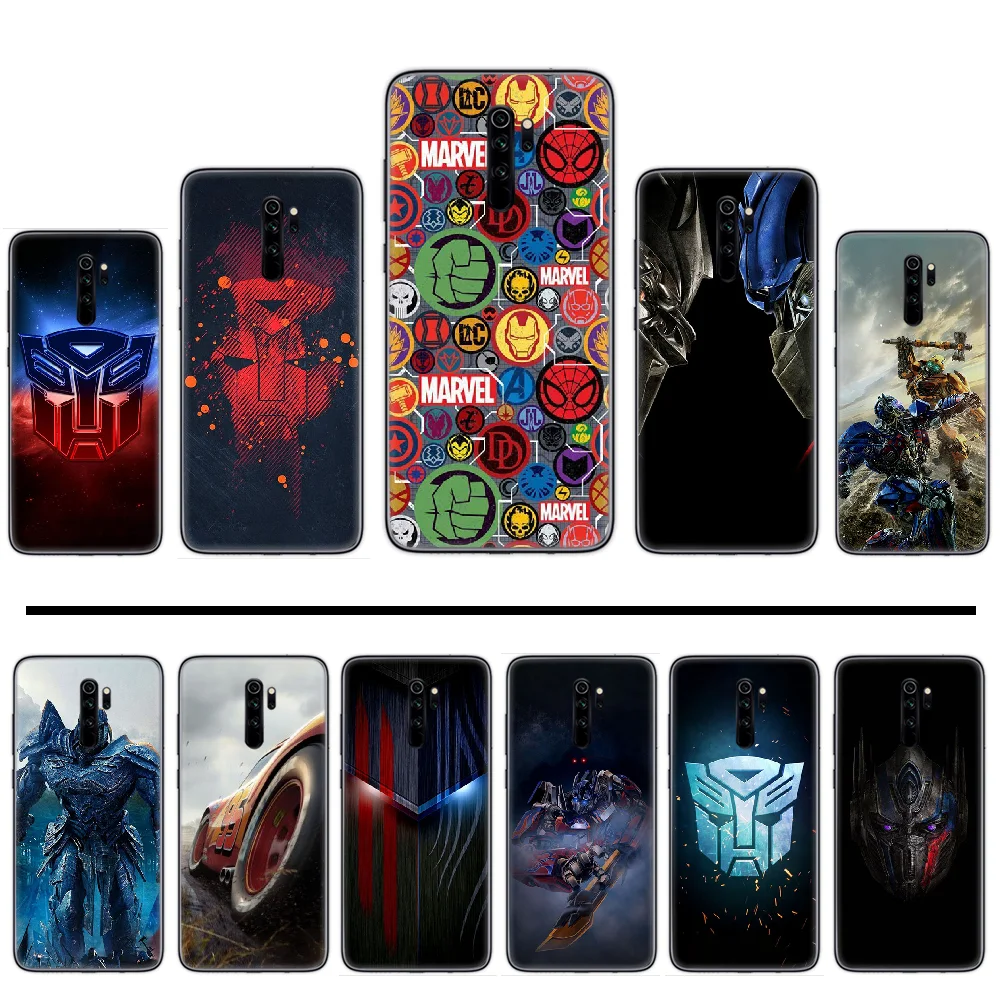Transformers TPU black Phone Case Cover Hull For xiaomi Redmi 5 5A plus 7A 8 note 2 3 4 6 7 GO K20 A2 | Мобильные телефоны и