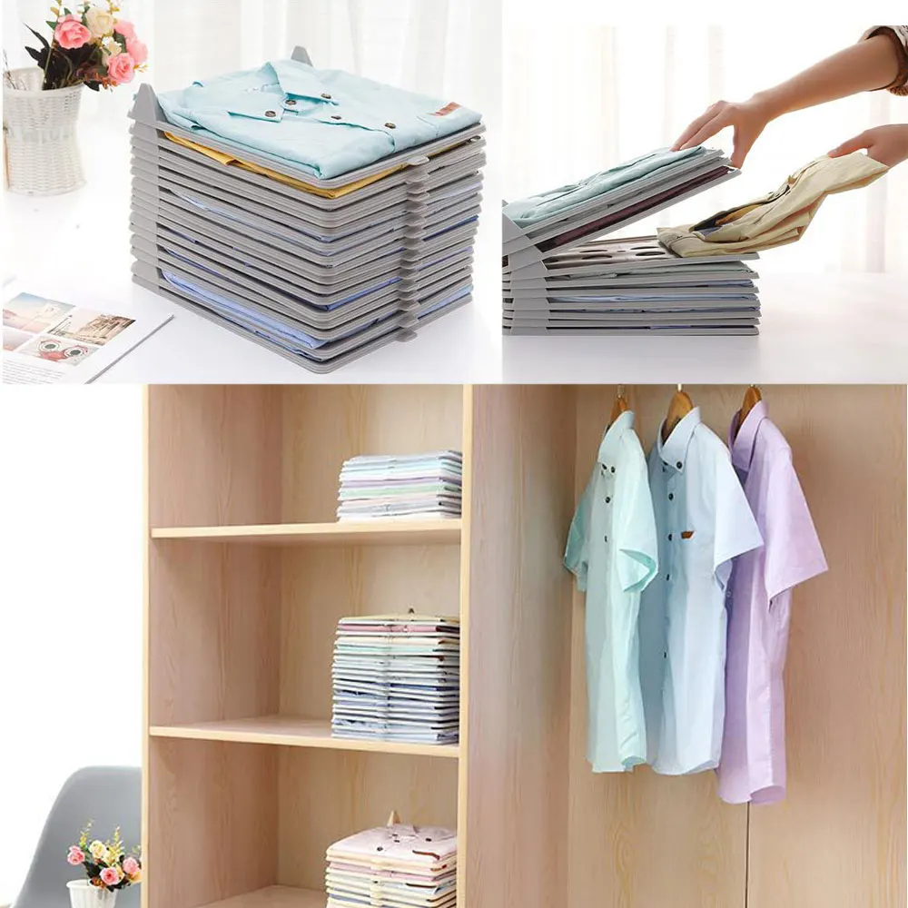 Clothes T-Shirt Laundry Organizer Folder Folder Board Storage Closet Drawer 