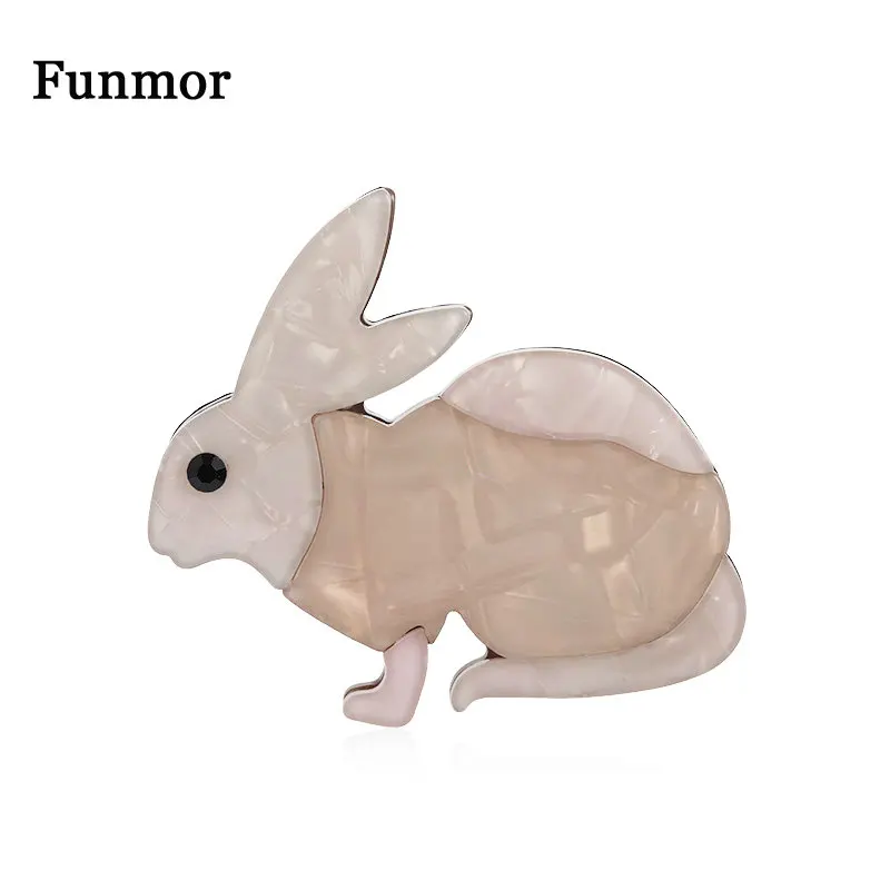 Funmor Милые акриловые заколки с животными брошь в виде кролика для женщин девушек