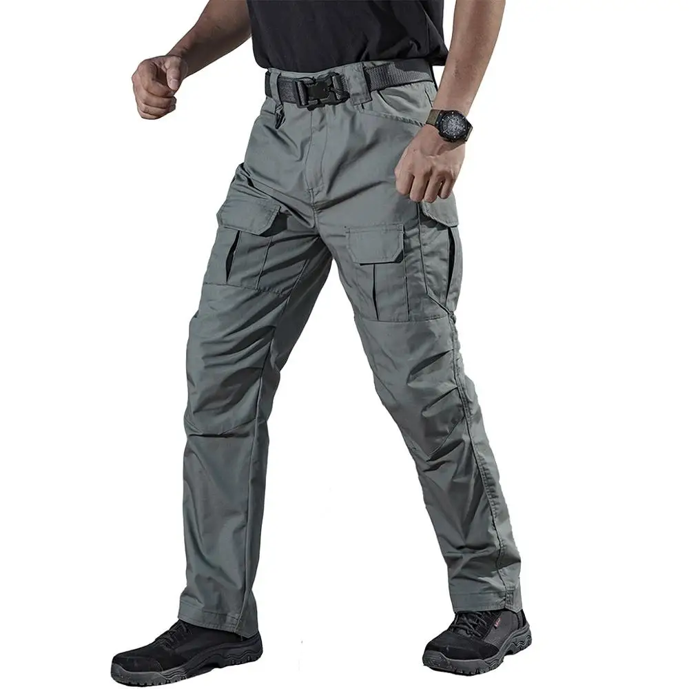 Gray Green Refire gear новые тактические брюки карго мужские SWAT Твердые армейские военные брюки мужские повседневные осенние IX2 хлопок много карманов Брюки - Цвет: Gray Green