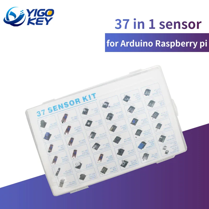 Набор датчиков 37 в 1 для начинающих Arduino Raspberry Pi | Электронные компоненты и