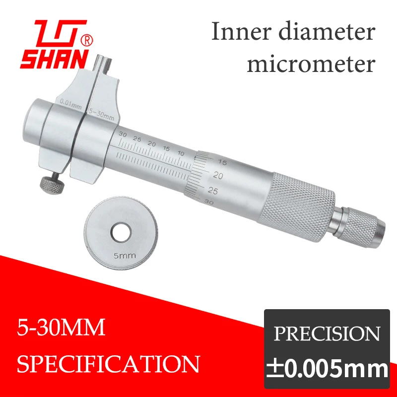 Точный внутренний диаметр микрометра 5-30 мм внутренний диаметр отверстия измерительный прибор 0,01 мм Микрометр измерительный суппорт