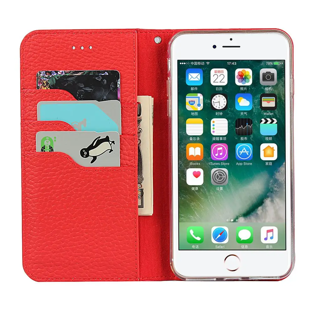 Genuine Leather Flip Case For iPhone 6 6S 7 8 Plus SE 2020 Case Luxury Wallet Case For iPhone 6Plus 6SPlus 7Plus 8Plus Cover